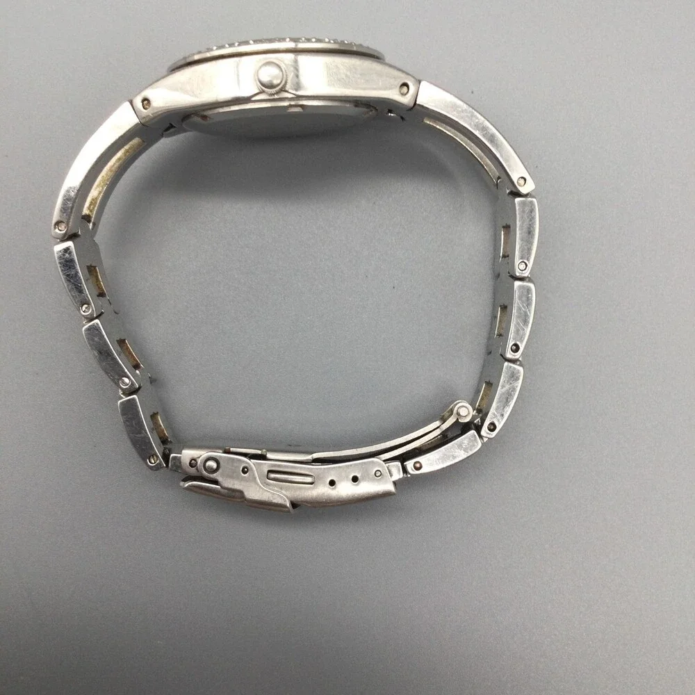 Fossil Womens Watch 29mm MOP Crystal Bezel 100M Stainless New Battery 6.75
